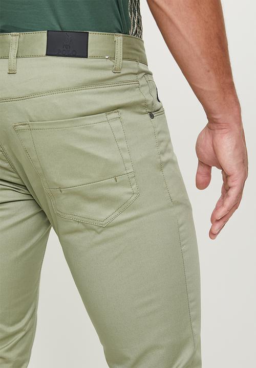 POLO - Ethan 5 Pocket Slim Leg Trouser - Sage