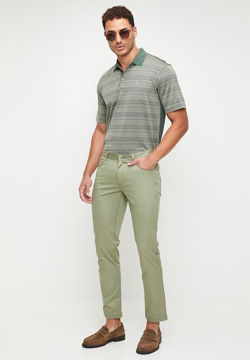 POLO - Ethan 5 Pocket Slim Leg Trouser - Sage