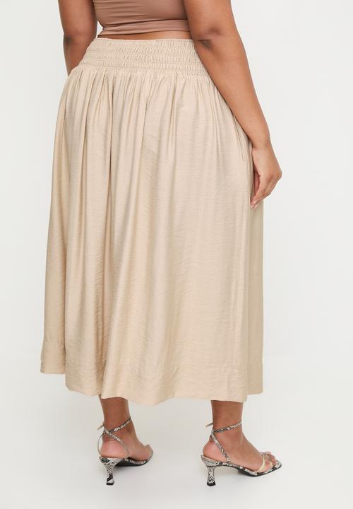Superbalist - Capri linen plus full skirt - neutral