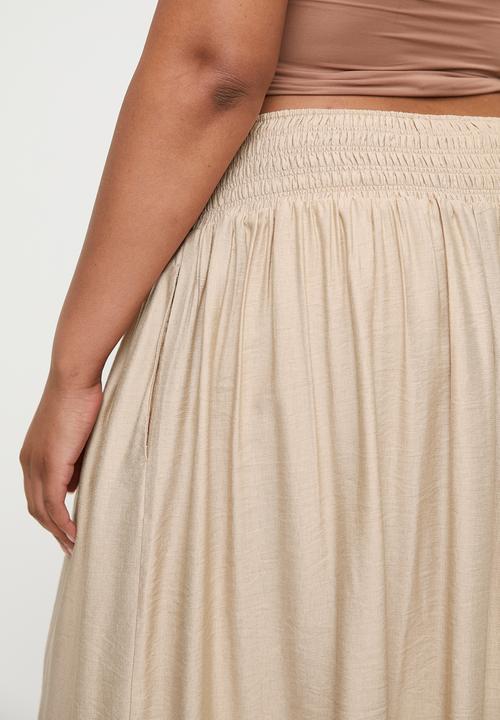 Superbalist - Capri linen plus full skirt - neutral