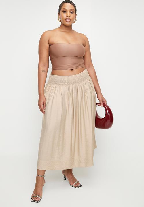 Superbalist - Capri linen plus full skirt - neutral