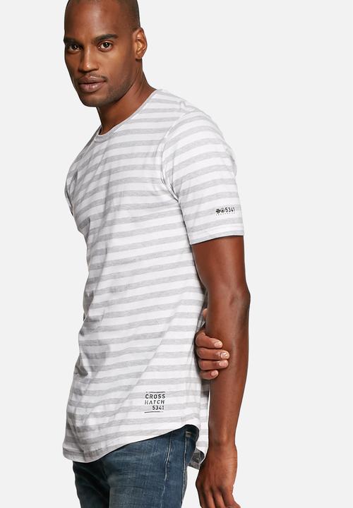 Crosshatch - Stripe longer length tee