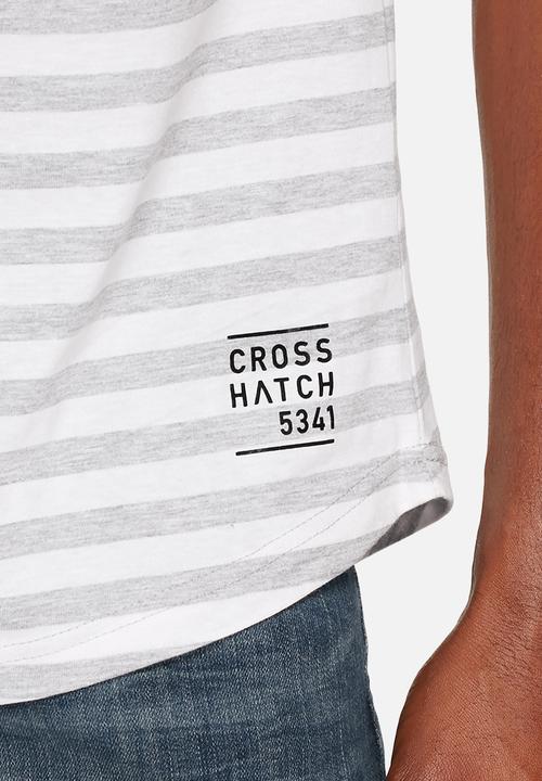 Crosshatch - Stripe longer length tee