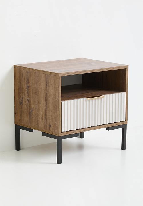 Me&Co - Carried bedside table- natural & white