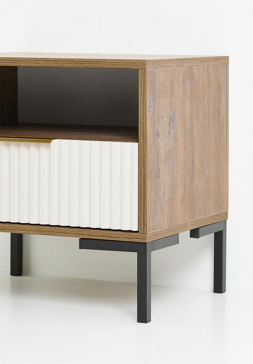 Me&Co - Carried bedside table- natural & white