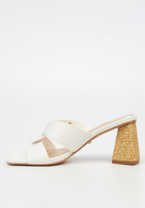 Miss Black - Kleo 2 block heel - white