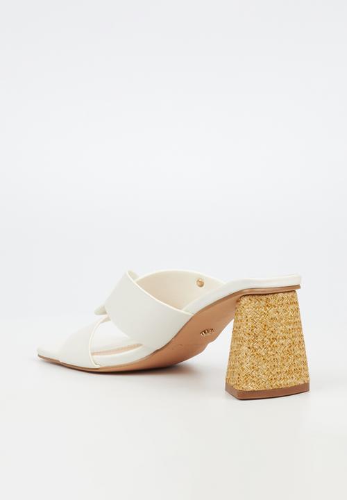Miss Black - Kleo 2 block heel - white