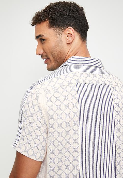 GUESS - Short sleeve meyer dobby shirt - dreamy moon multi
