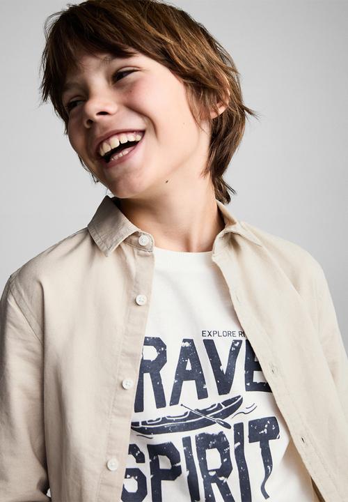 MANGO - T-shirt utah1 - natural