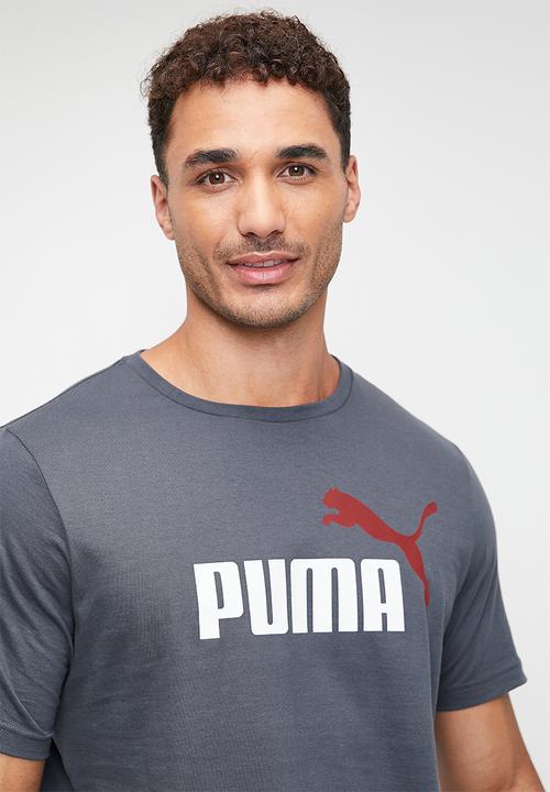 PUMA - ESS+ 2 Col Logo Tee - Galactic Grey