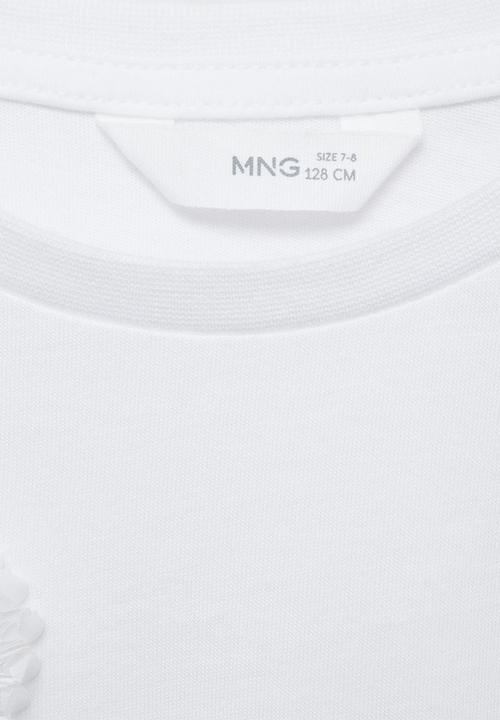 MANGO - T-shirt chiffy - natural