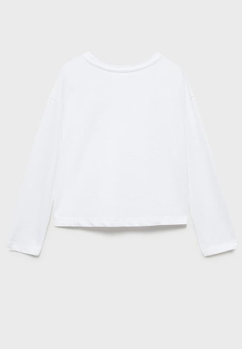 MANGO - T-shirt chiffy - natural