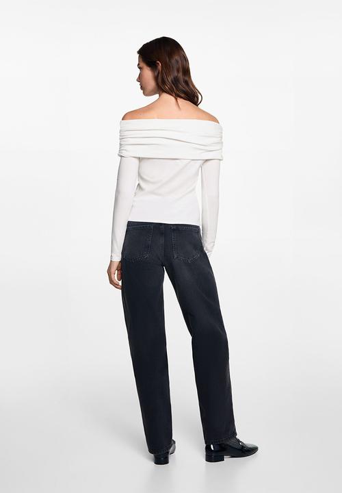 MANGO - T-shirt shoulder - natural