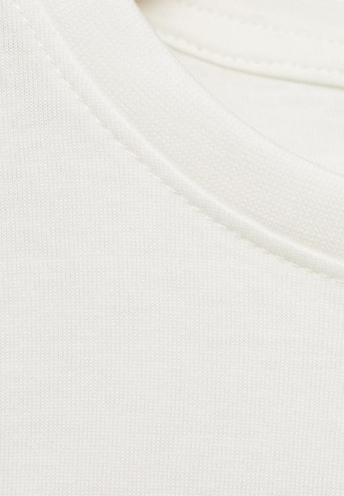 MANGO - T-shirt spagueti - natural