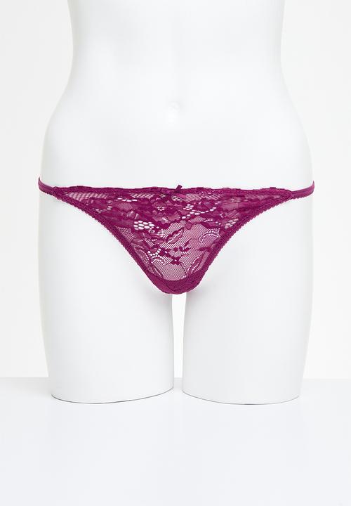 Cotton On - Everyday Lace Tanga G String 5 Pack - Multi