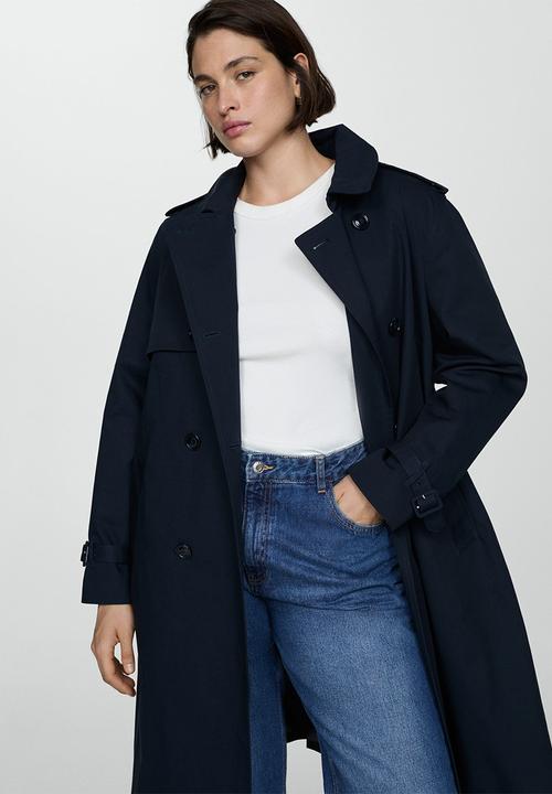 MANGO - Plus Trenchcoat Polana - Navy