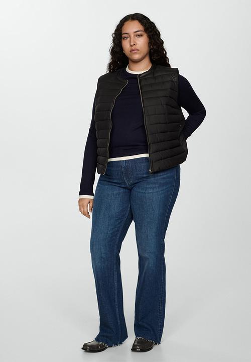 MANGO - Plus Outer Vest Blanvest - Black