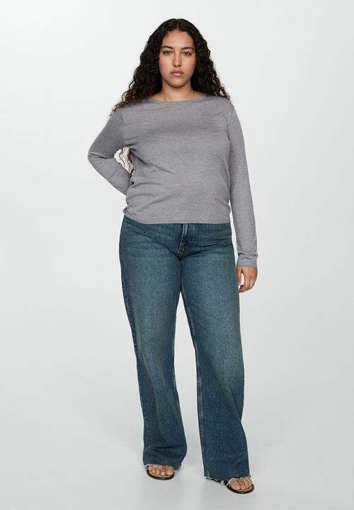 MANGO - Plus Sweater Lucca - Light/Pastel Gray