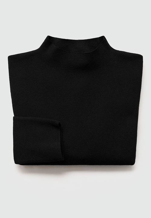 MANGO - Plus Sweater Chimneyb - Black