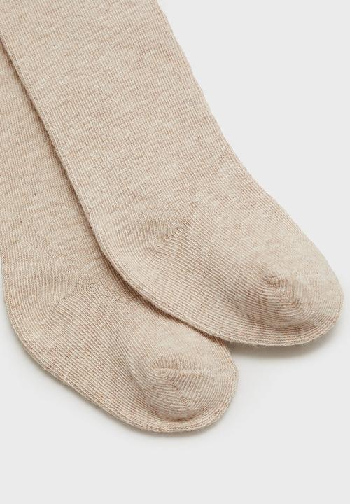 MANGO - Tights liso - light/pastel brown