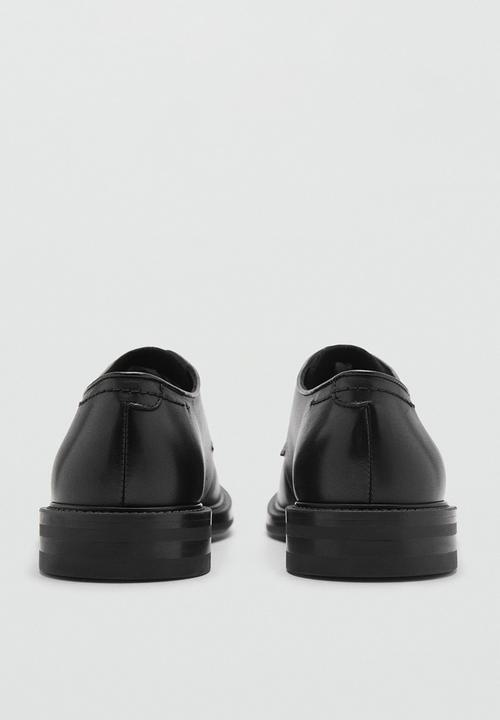 MANGO - Boston - Black leather