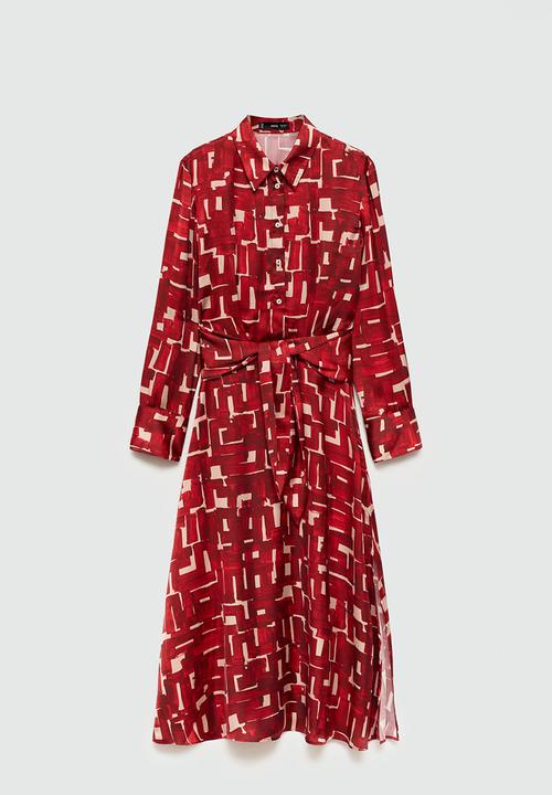 MANGO - Plus Dress Guillem - Dark Red