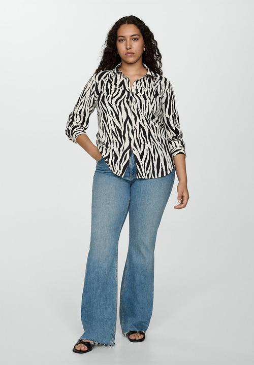 MANGO - Plus Shirt Basic - Light Beige