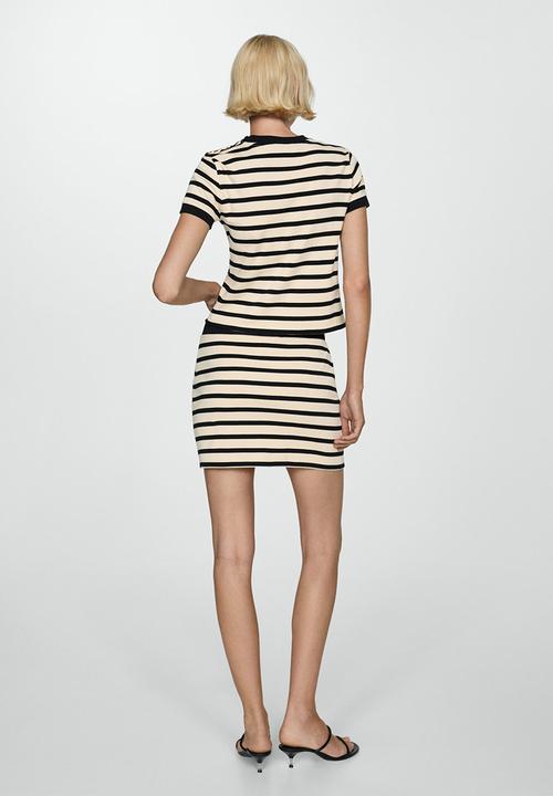 MANGO - Skirt Rayito - Light Beige