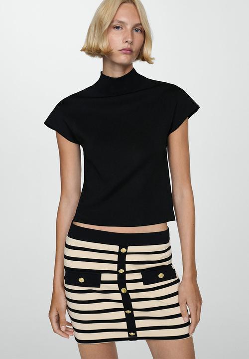 MANGO - Skirt Rayito - Light Beige