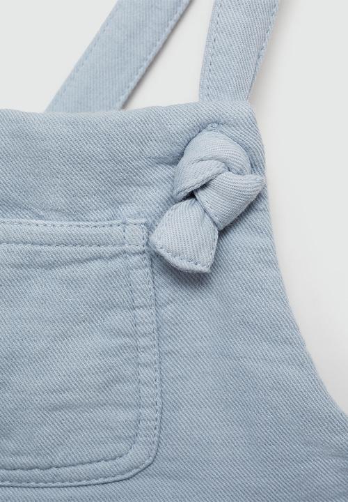 MANGO - Dungaree dress poppy - light/pastel blue