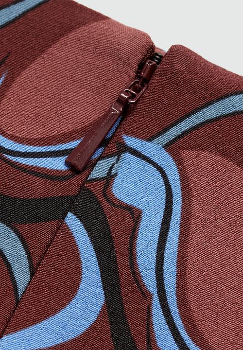 MANGO - Skirt Za - Dark Red