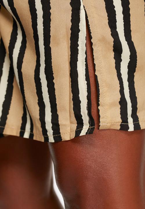 Lola May - Stripe roll sleeve dress