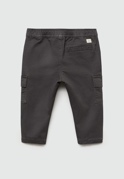MANGO - Trousers cargob7 - charcoal