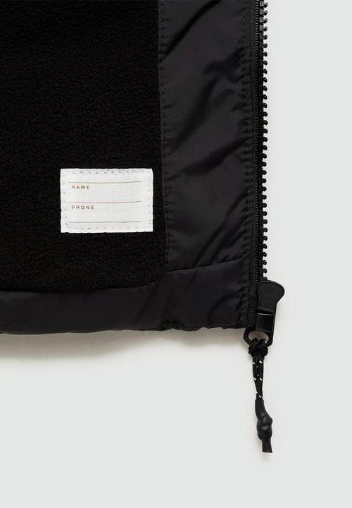 MANGO - Anorak amerlong - black