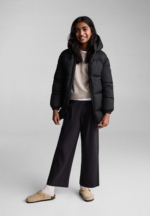 MANGO - Anorak amerlong - black