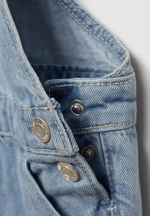 MANGO - Dungarees flower - open blue