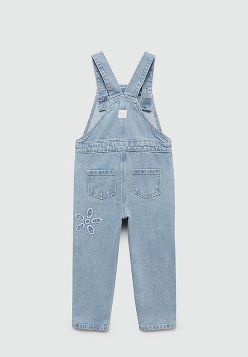 MANGO - Dungarees flower - open blue