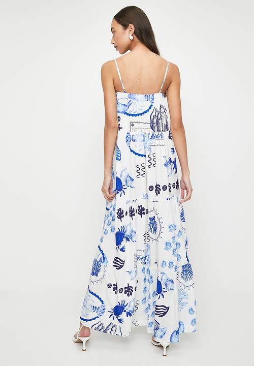 Superbalist - Strappy trapeze maxi dress - mediterranean fish