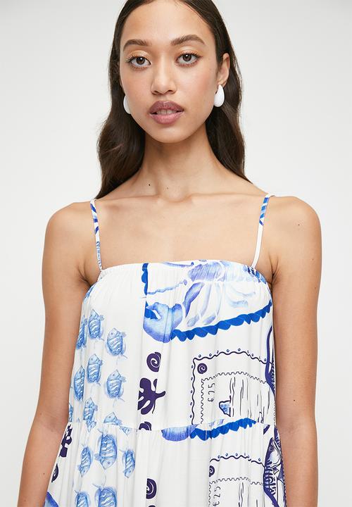 Superbalist - Strappy trapeze maxi dress - mediterranean fish