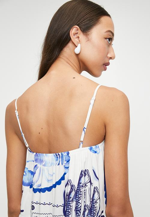 Superbalist - Strappy trapeze maxi dress - mediterranean fish