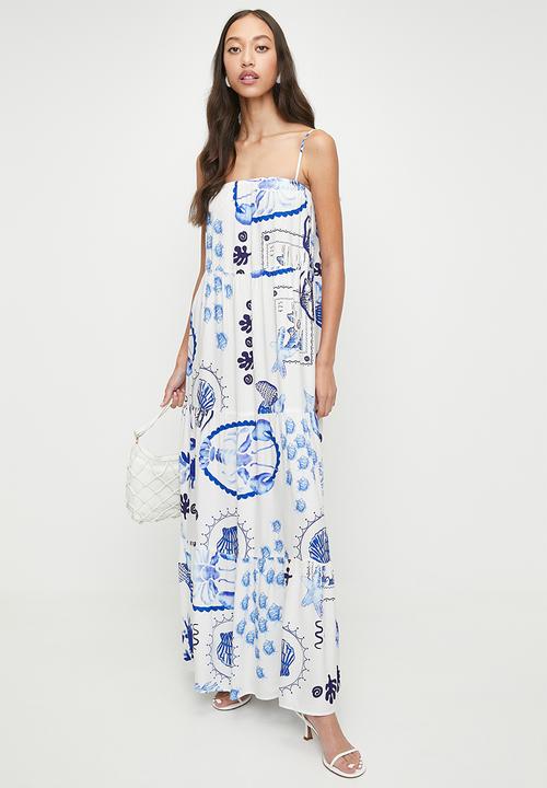 Superbalist - Strappy trapeze maxi dress - mediterranean fish