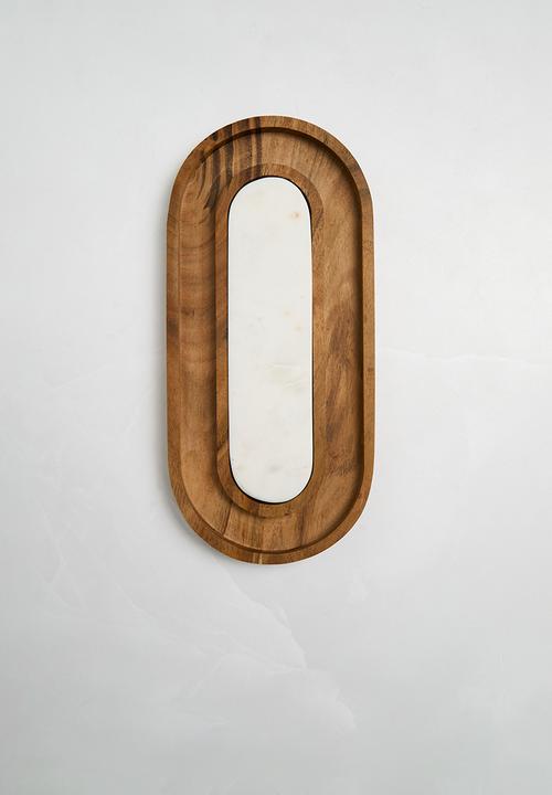 Sixth Floor - Mango wood & removeable marble serving tray