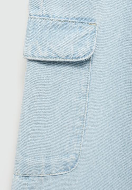 MANGO - Jeans coral - open blue