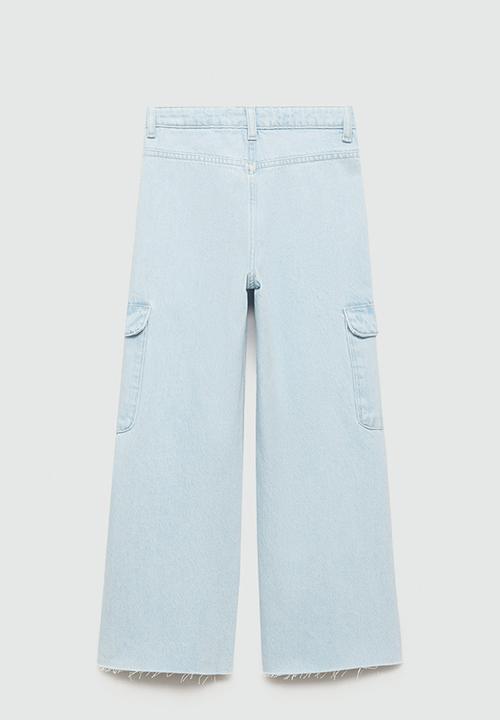 MANGO - Jeans coral - open blue