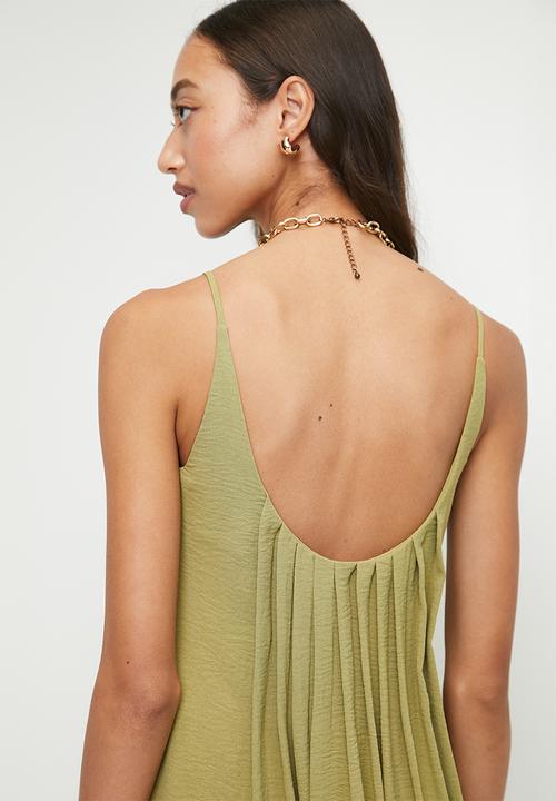 Superbalist - Tuck Detail Strappy Midi Dress - Green