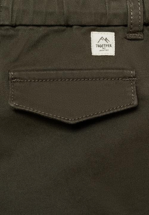 MANGO - Trousers cord7 - medium green