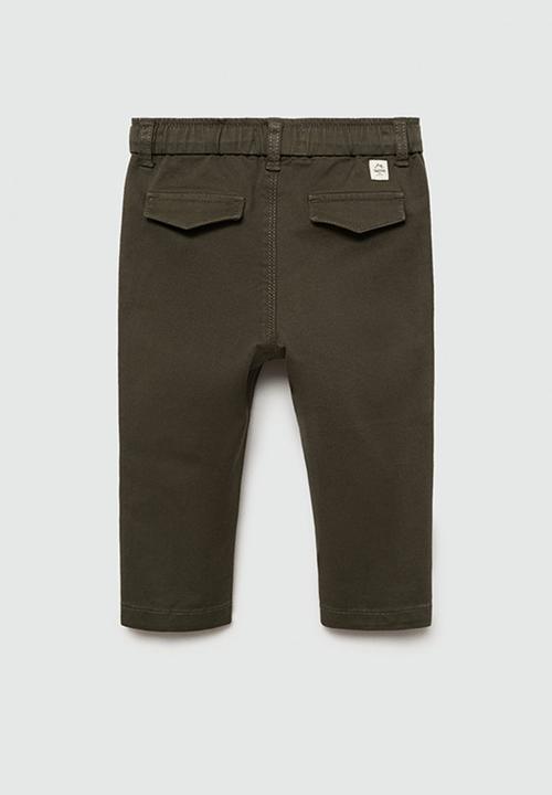 MANGO - Trousers cord7 - medium green