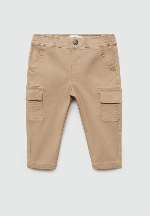 MANGO - Trousers cargob7 - light pastel brown