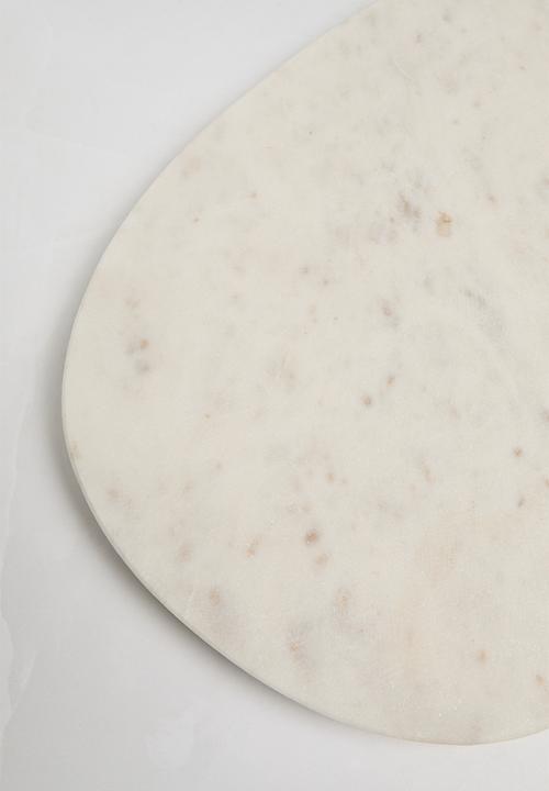 Sixth Floor - White marble tray & mango wood marble tray