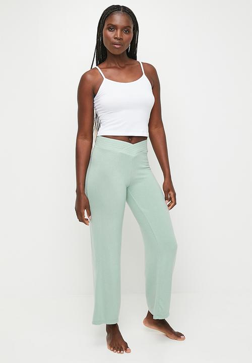 Cotton On - Super Soft Asia Fit V Front Pant - Washed Mint
